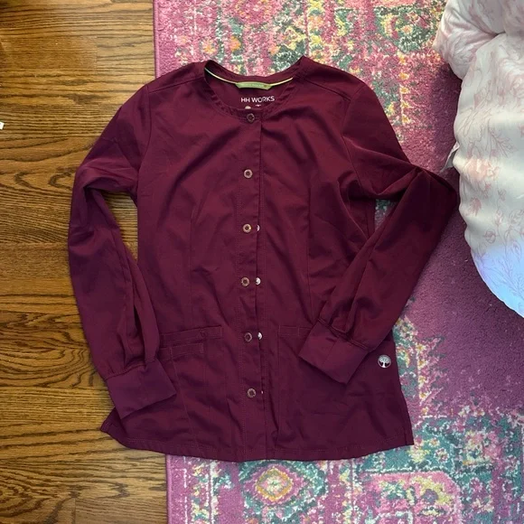 Healing Hands Maroon Scrub Set - Picture 4 of 6